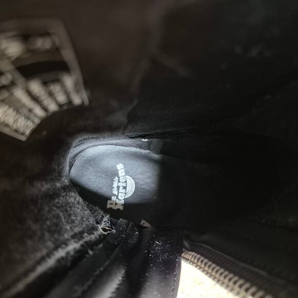 Dr Martens Black Patent Leather Distressed Chelsea Lug Sole Platform Boots US 7 - Picture 6 of 7